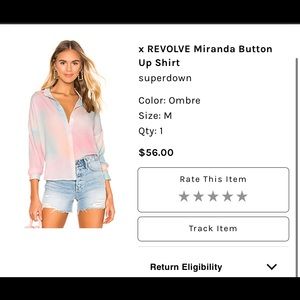 Superdown ombré button down shirt